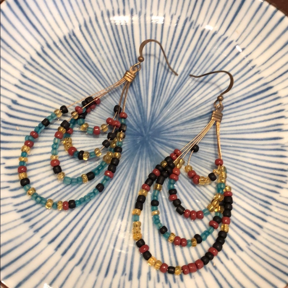 Beaded drop earrings